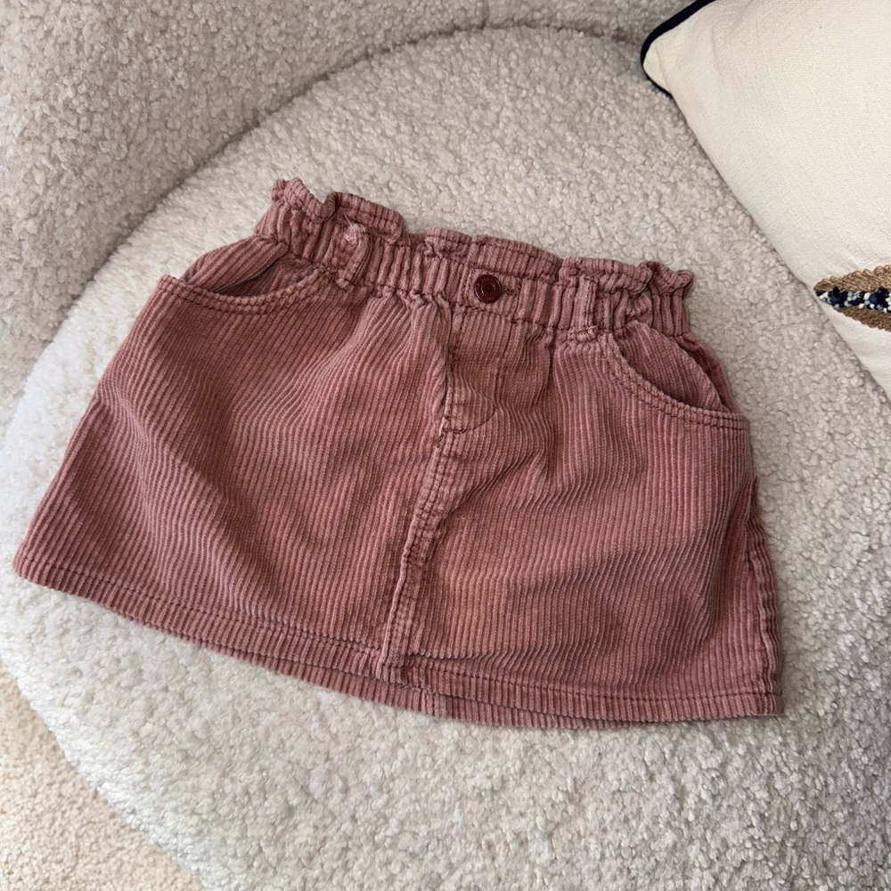 Zara Kids Pink Corduroy Skirt